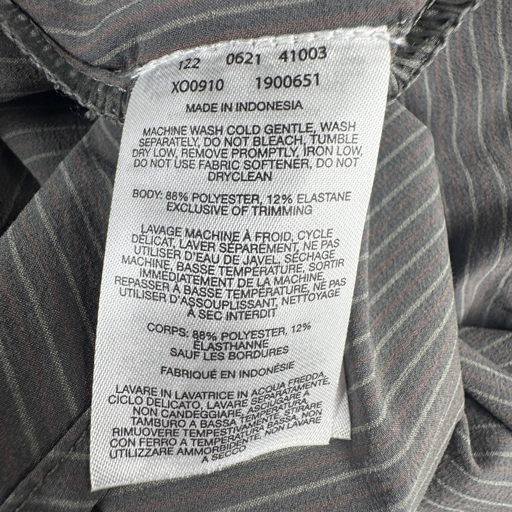 Columbia Short Sleeve Button Up Shirt Mens Large Gray Striped XO0910 Stretch - Picture 10 of 12